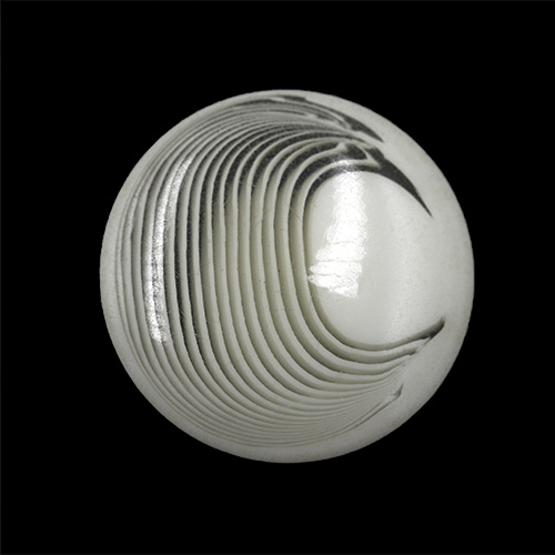 18281 Sullivans 20mm Round Plastic Button With Shank - Clear White With White Offcentre Pattern - 18 In A 