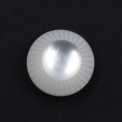 18727 Sullivans 12mm Round Plastic Button With Shanked Shuttlecock Effect - Pearl - 64 In A Tube