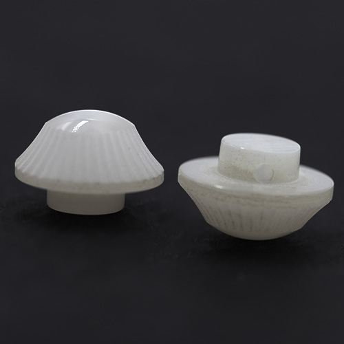 18727 Sullivans 12mm Round Plastic Button With Shanked Shuttlecock Effect - Pearl - 64 In A Tube