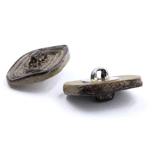 18746 Sullivans 26mm Oblong Plastic Button With Shank - Brown Dutch Oven Lid - 10 In A Tube