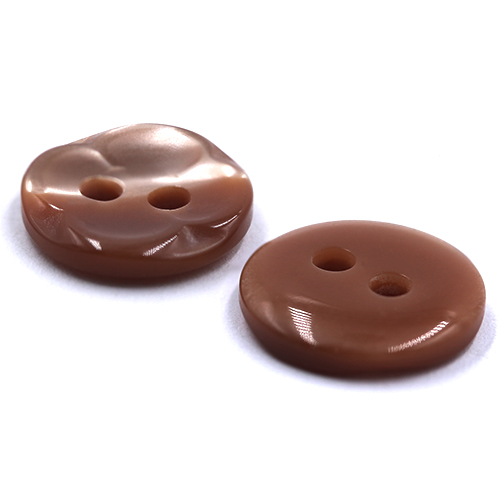18749 Sullivans 11mm Round Plastic Button With Uneven Surface - Brown - 58 In A Tube
