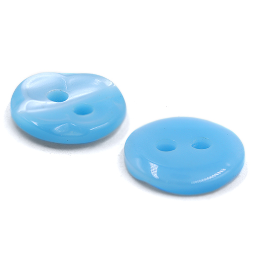 18754 Sullivans 11mm Round Plastic Button With Uneven Surface - Blue - 58 In A Tube