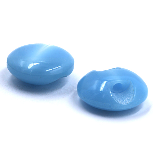 18758 Sullivans 11mm Round Plastic Button With Shank - Blue - 44 In A Tube
