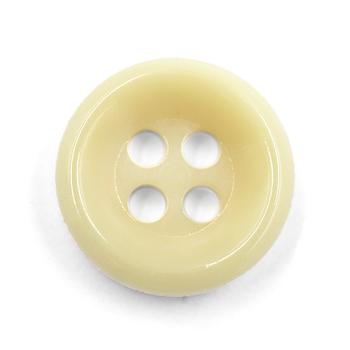 18818 Sullivans 11mm Round Plastic Button With Four Holes - Cream - 71 In A Tube