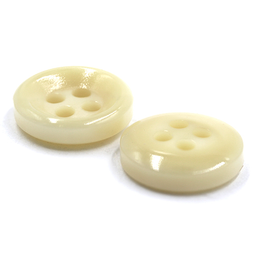 18818 Sullivans 11mm Round Plastic Button With Four Holes - Cream - 71 In A Tube