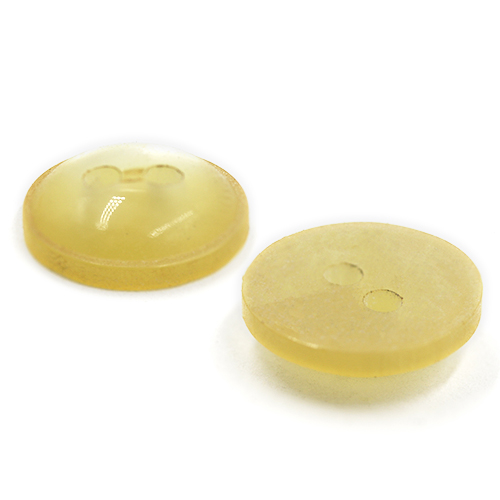 18871 Sullivans 12mm Round Plastic Button With Two Holes - Lemon - 79 In A Tube