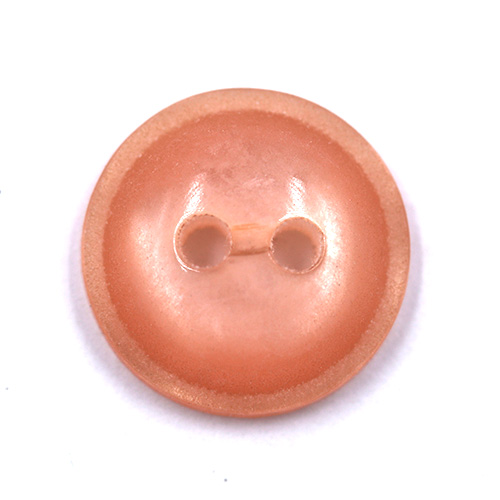 18876 Sullivans 12mm Round Plastic Button With Two Holes - Peach - 79 In A Tube