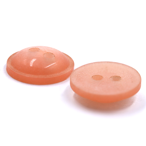 18876 Sullivans 12mm Round Plastic Button With Two Holes - Peach - 79 In A Tube