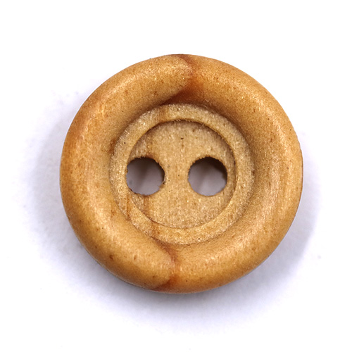 19004 Sullivans 13mm Round Wooden Buttons With Raised Edge - 40 In A Tube