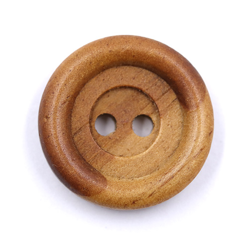 19005 Sullivans 19mm Round Wooden Buttons With Raised Edge - 32 In A Tube