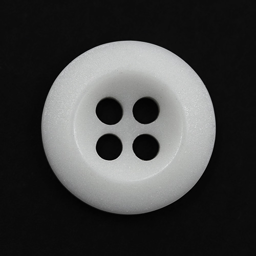 19012 Sullivans 15mm Round Plastic Button With Four Holes - White = 105 In A Tube