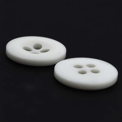 19012 Sullivans 15mm Round Plastic Button With Four Holes - White = 105 In A Tube