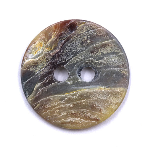 19021 Sullivans 14mm Round Akoya Shell Buttons - River Smoked - 35 In A Tube
