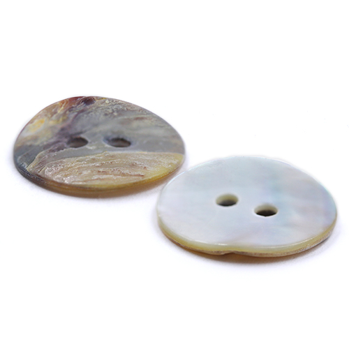 19021 Sullivans 14mm Round Akoya Shell Buttons - River Smoked - 35 In A Tube