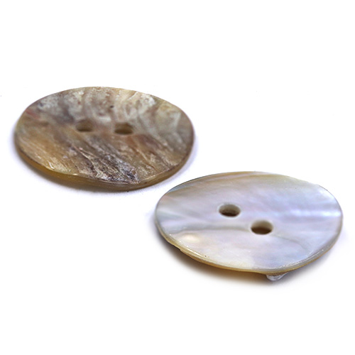 19022 Sullivans 15mm Round Akoya Shell Buttons - River Smoked - 28 In A Tube