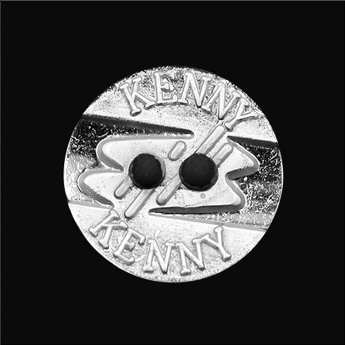 19035 Sullivans 12mm Round Metal Button With Raised Pattern - Silver - 77 In A Tube