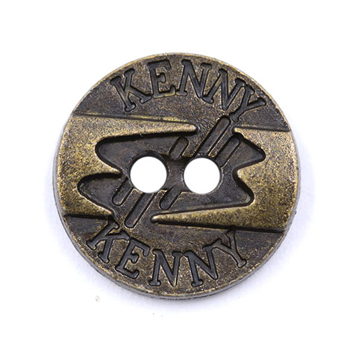 19036 Sullivans 12mm Round Metal Button With Raised Pattern - Bronze - 77 In A Tube