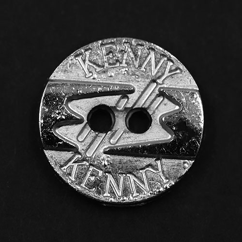 19037 Sullivans 15mm Round Metal Button With Raised Pattern - Silver - 67 In A Tube