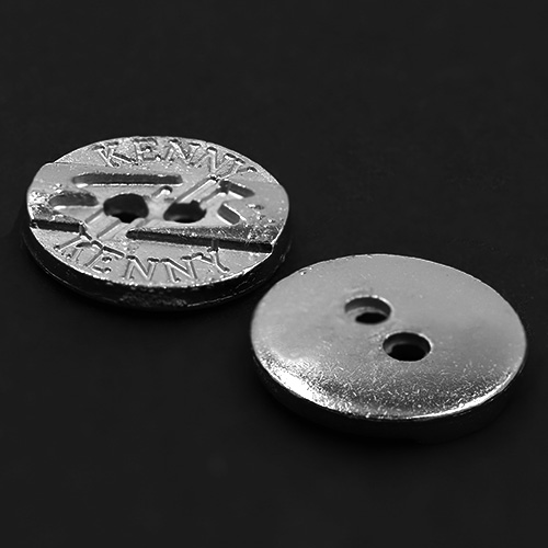 19037 Sullivans 15mm Round Metal Button With Raised Pattern - Silver - 67 In A Tube