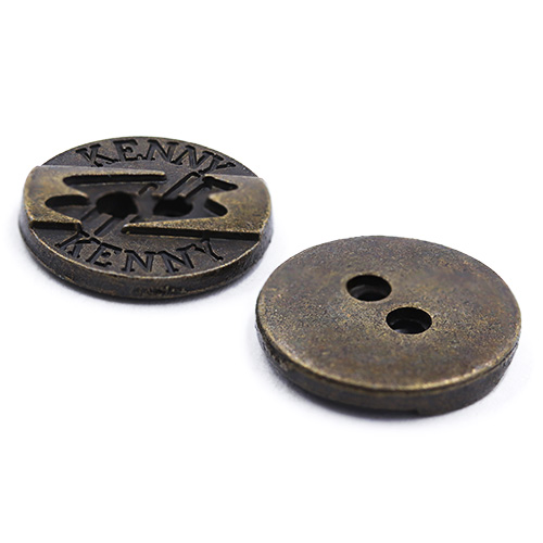 19038 Sullivans 15mm Round Metal Button With Raised Pattern - Bronze - 67 In A Tube