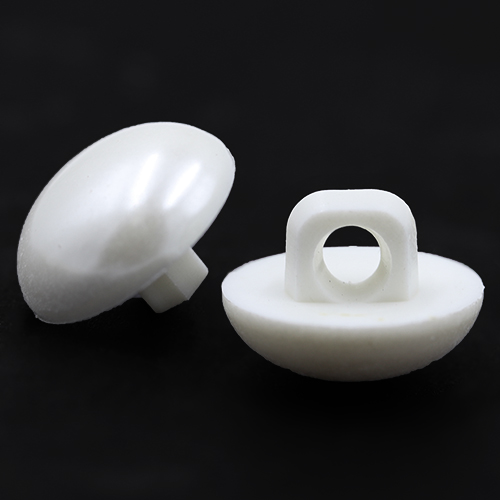 19058 Sullivans 14mm Pearl Plastic Button With Large Shank - 59 In A Tube
