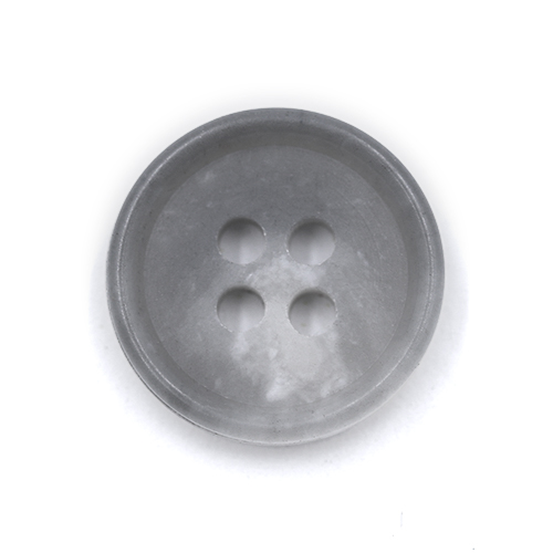 19086 Sullivans 15mm Plastic Button With Four Holes - Grey With Splash Of White - 39 In A Tube