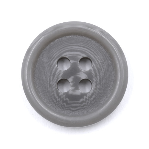 19088 Sullivans 15mm Plastic Button With Four Holes - Grey - 39 In A Tube