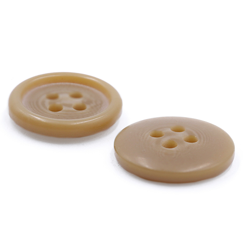 19089 Sullivans 15mm Plastic Button With Four Holes - Tan - 39 In A Tube