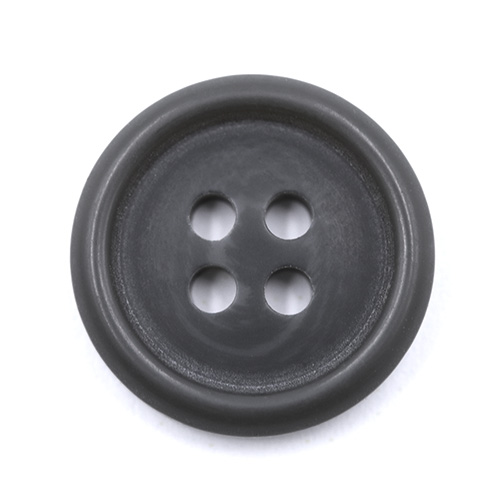 19093 Sullivans 15mm Plastic Button With Four Holes - Charcoal - 39 In A Tube