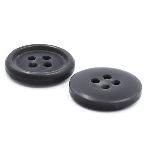 19093 Sullivans 15mm Plastic Button With Four Holes - Charcoal - 39 In A Tube