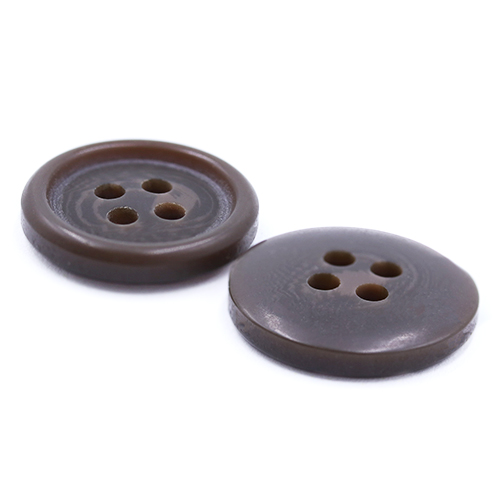 19094 Sullivans 15mm Plastic Button With Four Holes - Brown - 39 In A Tube