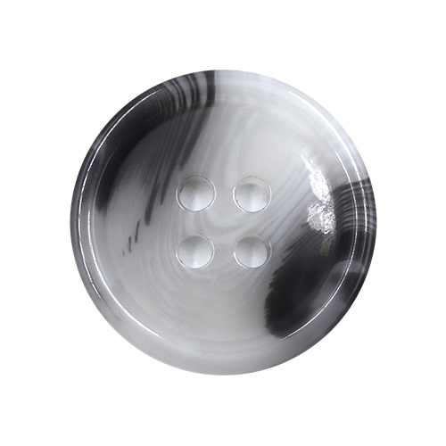 19103 Sullivans 22mm Plastic Button With Four Holes - Two Tone White/black- 38 In A Tube