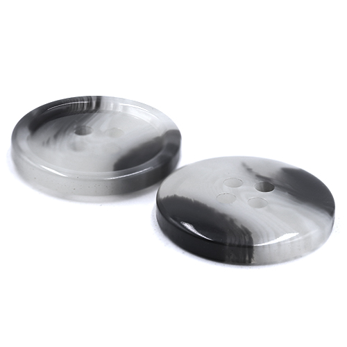 19103 Sullivans 22mm Plastic Button With Four Holes - Two Tone White/black- 38 In A Tube