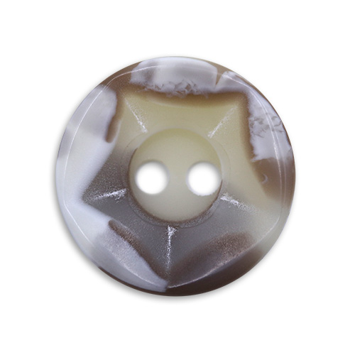 19113 Sullivans 13mm Plastic Button With Star Insert - Cream/stone - 47 In A Tube