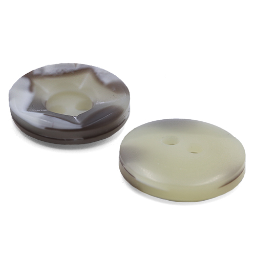 19113 Sullivans 13mm Plastic Button With Star Insert - Cream/stone - 47 In A Tube