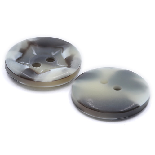 19114 Sullivans 17mm Plastic Button With Star Insert - Cream/stone - 39 In A Tube