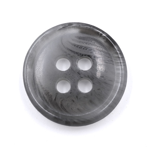 19119 Sullivans 15mm Plastic Button - Two Toned - Grey - 39 In A Tube