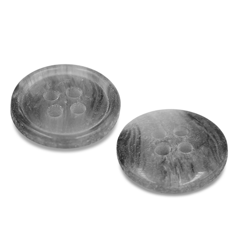 19119 Sullivans 15mm Plastic Button - Two Toned - Grey - 39 In A Tube