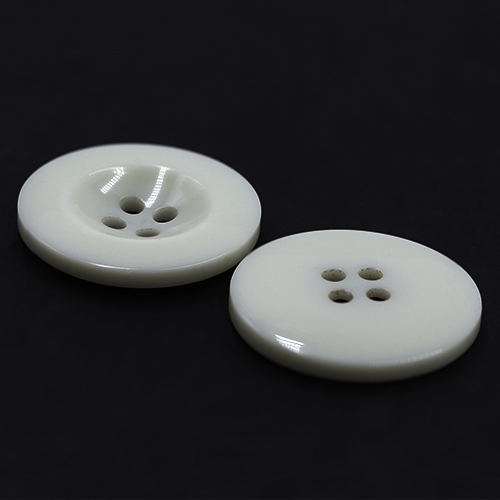 19125 Sullivans 23mm Round Plastic Button With Four Holes - Ivory - 33 In A Tube