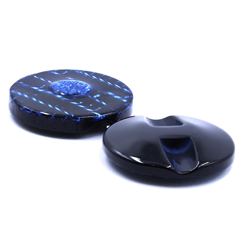 19194 Sullivans 21mm Round Plastic Button With Raised Middle And Crisscross Sparkles - Royal - 55 In A Tub