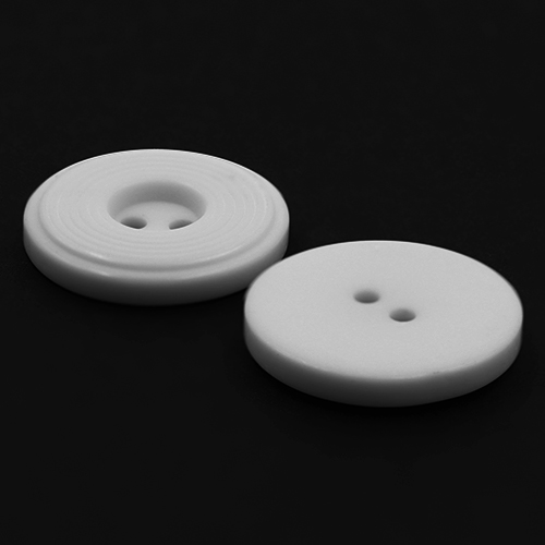 19205 Sullivans 21mm Round Plastic Button With Circular Groves - White - 65 In A Tube