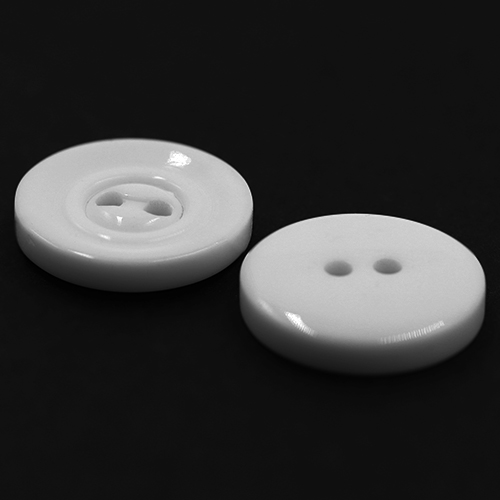 19209 Sullivans 18mm Round Plastic Button With Raised Edge - White - 95 In A Tube