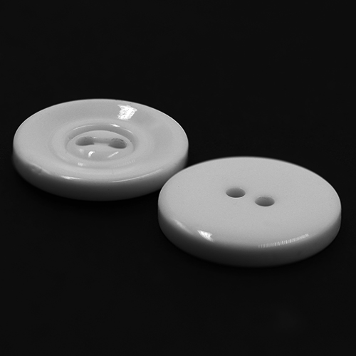 19210 Sullivans 21mm Round Plastic Button With Raised Edge - White - 55 In A Tube
