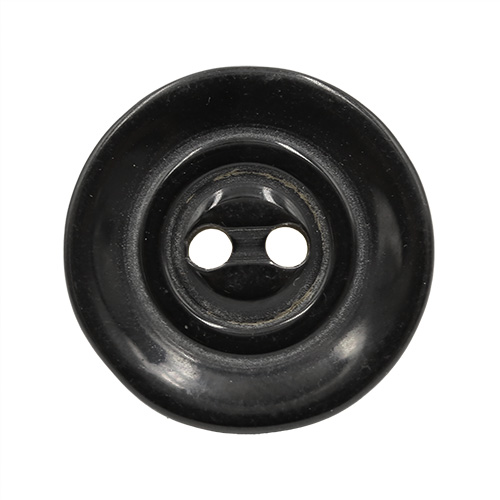 19212 Sullivans 18mm Round Plastic Button With Raised Edge - Black - 95 In A Tube