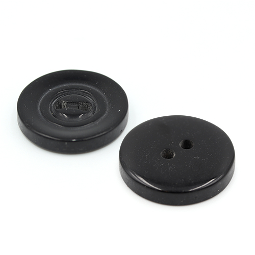 19212 Sullivans 18mm Round Plastic Button With Raised Edge - Black - 95 In A Tube