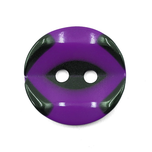 19277 Sullivans 15mm Round Plastic Button 2 Hole With Black Markings - Lilac - 75 In A Tube