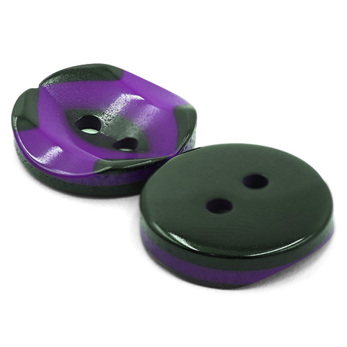 19277 Sullivans 15mm Round Plastic Button 2 Hole With Black Markings - Lilac - 75 In A Tube
