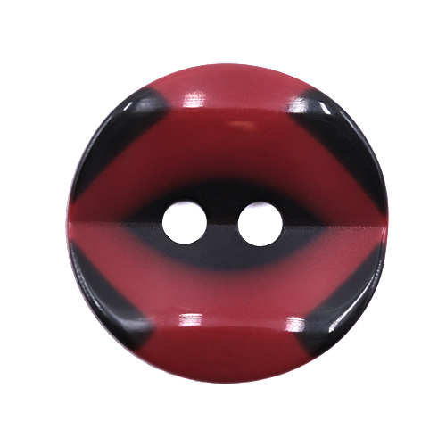 19283 Sullivans 15mm Round Plastic Button 2 Hole With Black Markings - Wine - 75 In A Tube