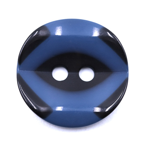19286 Sullivans 15mm Round Plastic Button 2 Hole With Black Markings - Navy - 75 In A Tube