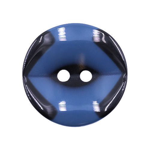 19287 Sullivans 18mm Round Plastic Button 2 Hole With Black Markings - Navy - 55 In A Tube